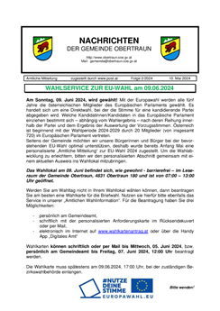 Nachrichten der Gemeinde Obertraun Nr. 2, Mai 2024 (13.05.2024)