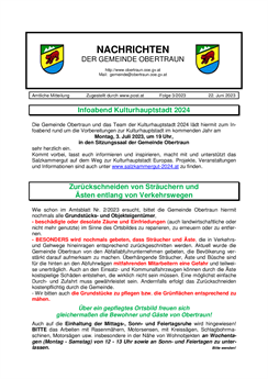 Nachrichten der Gemeinde Obertraun Nr. 3, Juni 2023 (22.06.2023)